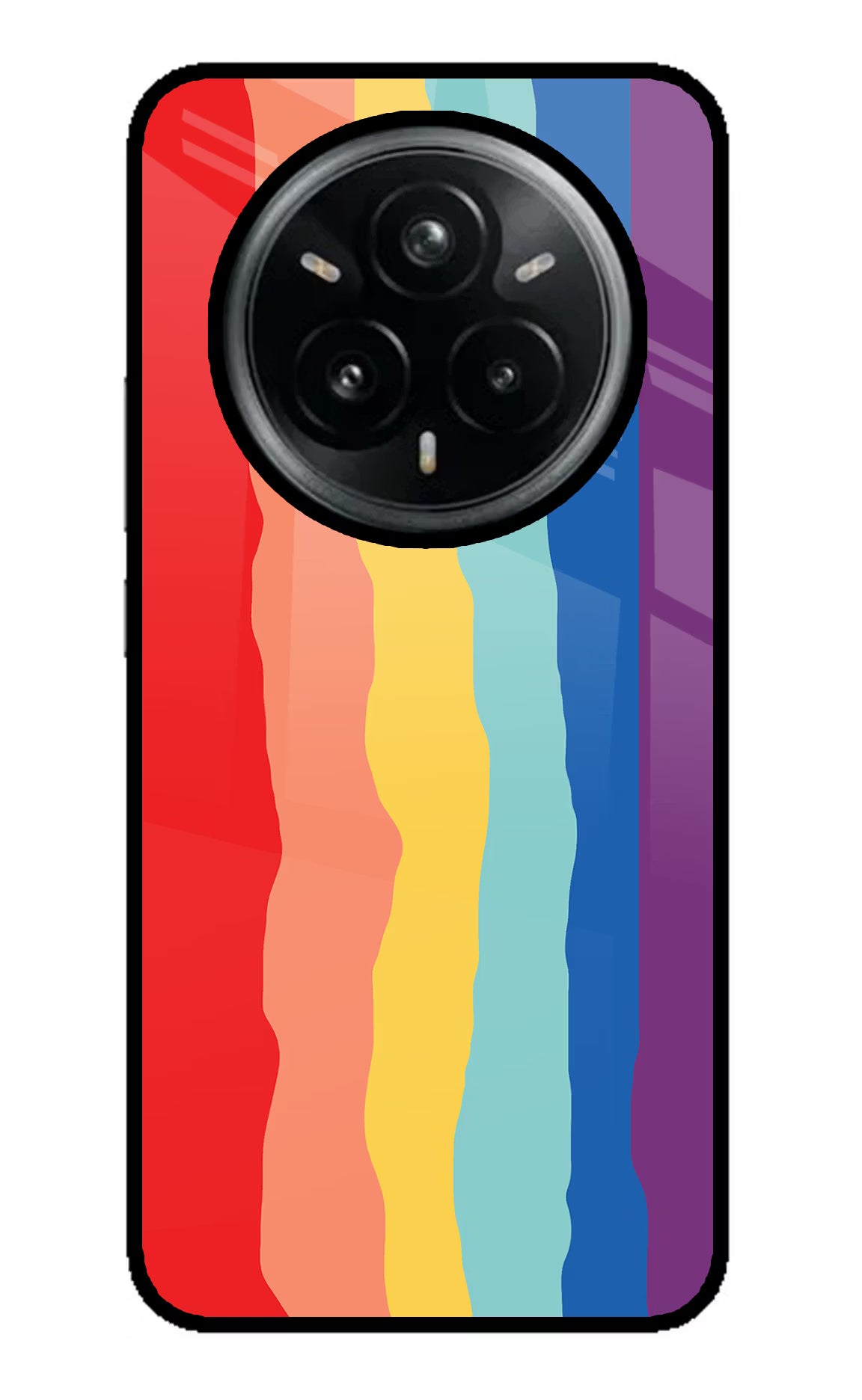 Rainbow Realme 14 Pro Plus 5G Glass Case Back Cover by Casekaro
