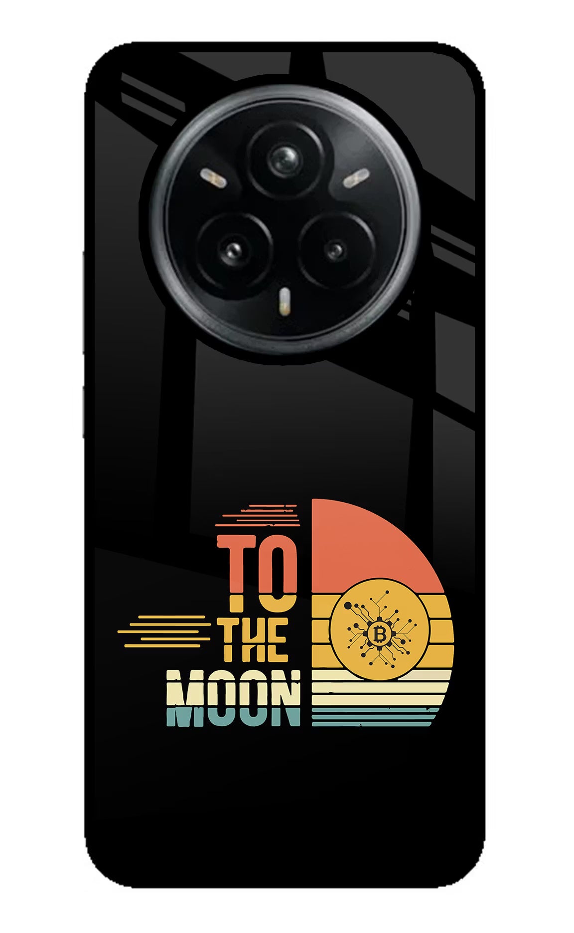 To the Moon Realme 14 Pro Plus 5G Glass Case Back Cover by Casekaro