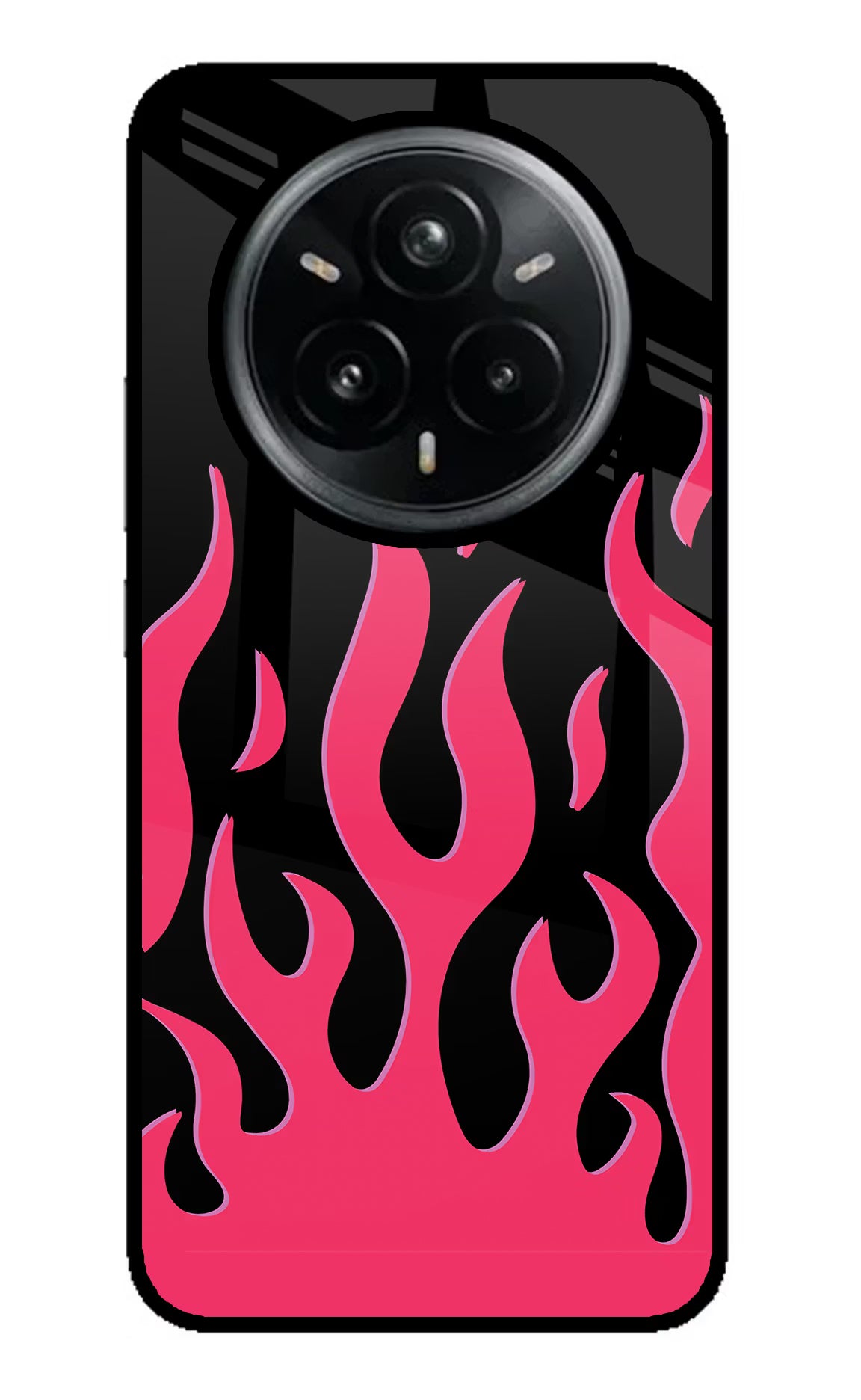 Fire Flames Realme 14 Pro Plus 5G Glass Case Back Cover by Casekaro