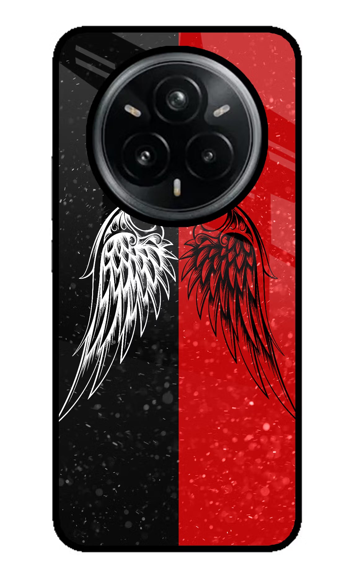 Wings Realme 14 Pro Plus 5G Glass Case Back Cover by Casekaro