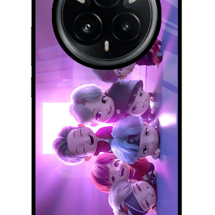 BTS Chibi Realme 14 Pro Plus 5G Glass Case