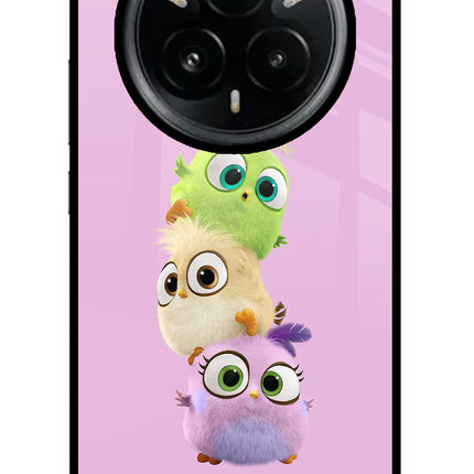 Cute Little Birds Realme 14 Pro Plus 5G Glass Case