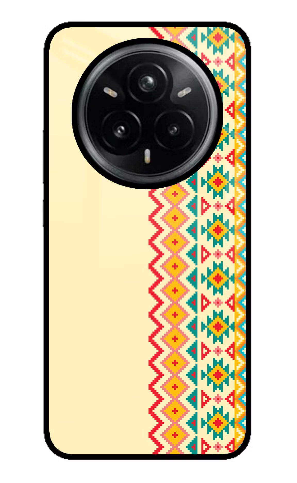 Ethnic Seamless Realme 14 Pro Plus 5G Glass Case Back Cover by Casekaro