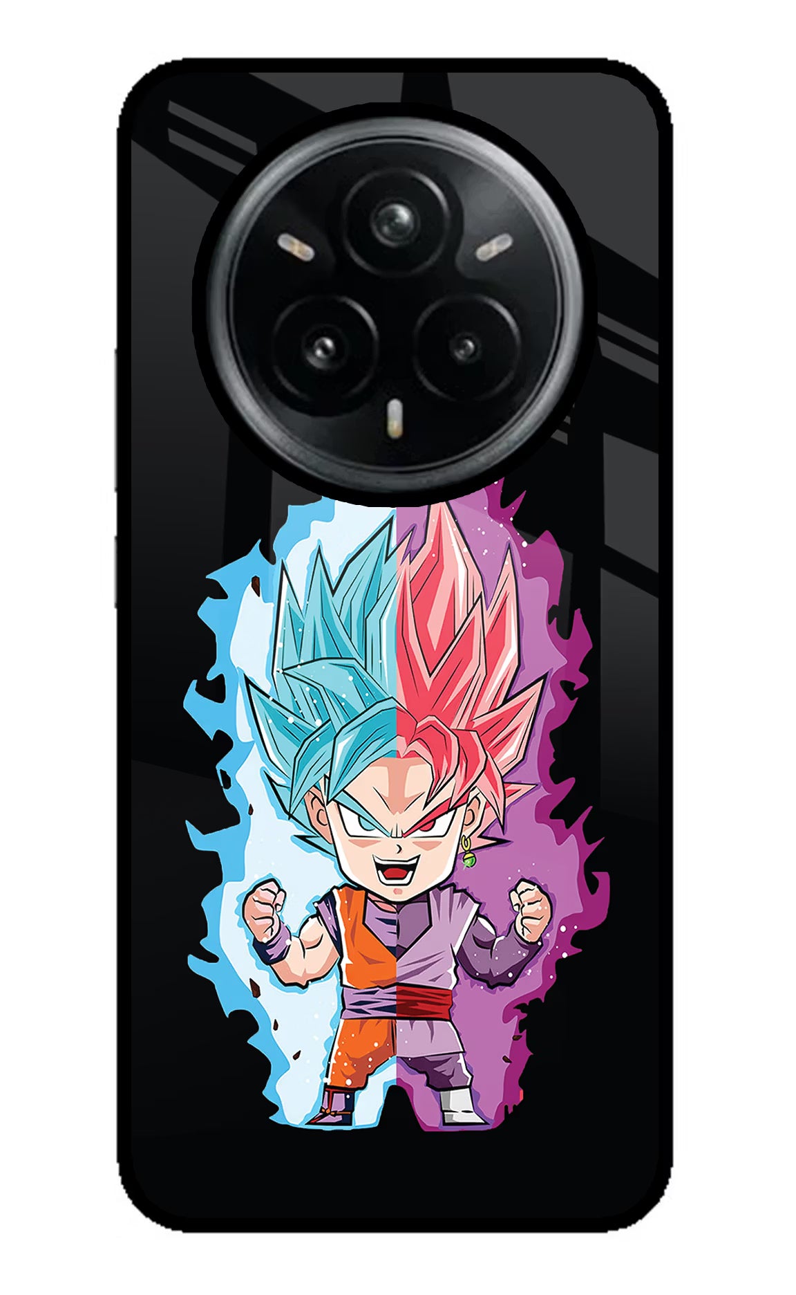 Chota Goku Realme 14 Pro Plus 5G Glass Case Back Cover by Casekaro