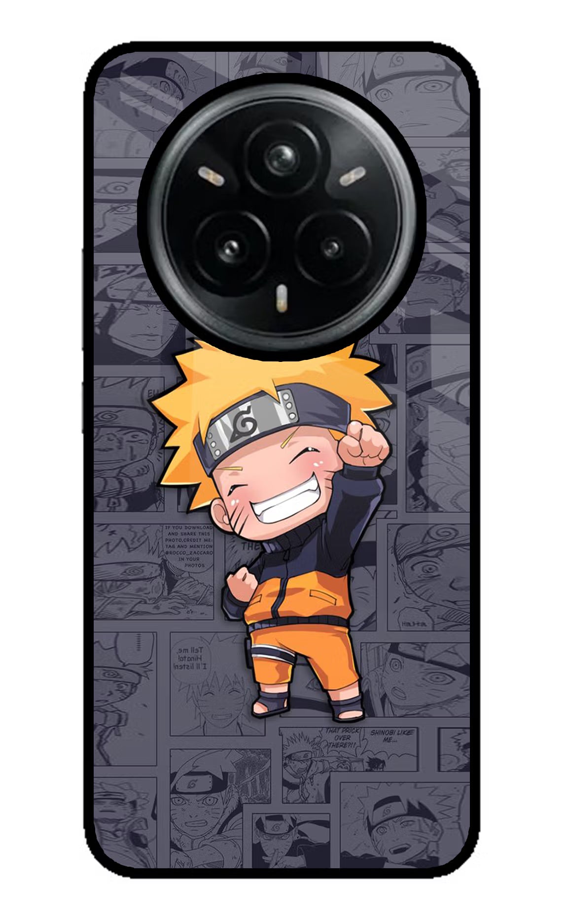 Chota Naruto Realme 14 Pro Plus 5G Glass Case Back Cover by Casekaro