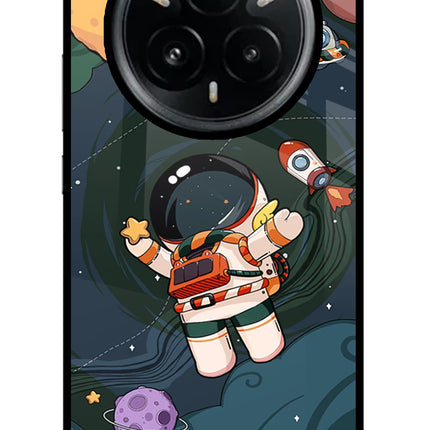 Cartoon Astronaut Realme 14 Pro Plus 5G Glass Case
