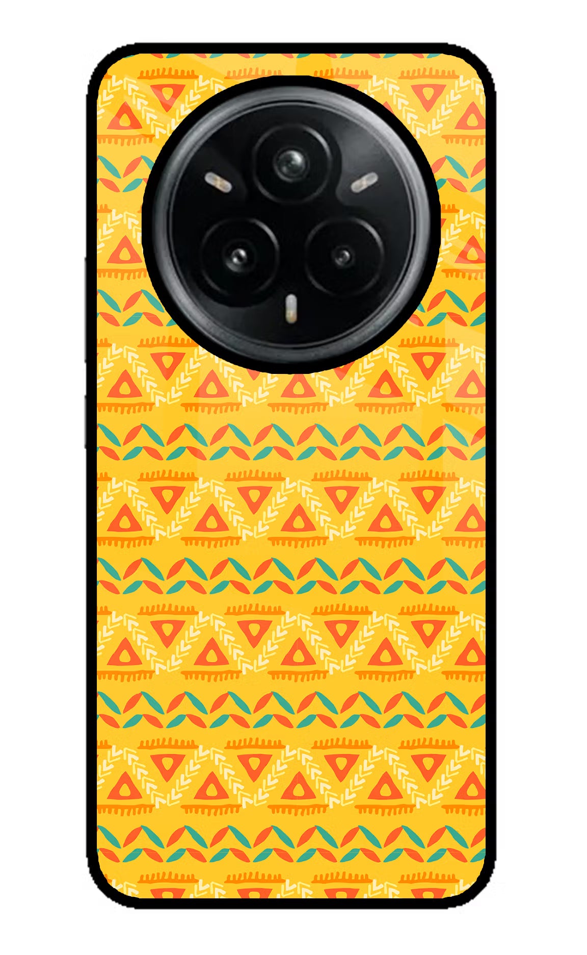 Tribal Pattern Realme 14 Pro Plus 5G Glass Case Back Cover by Casekaro