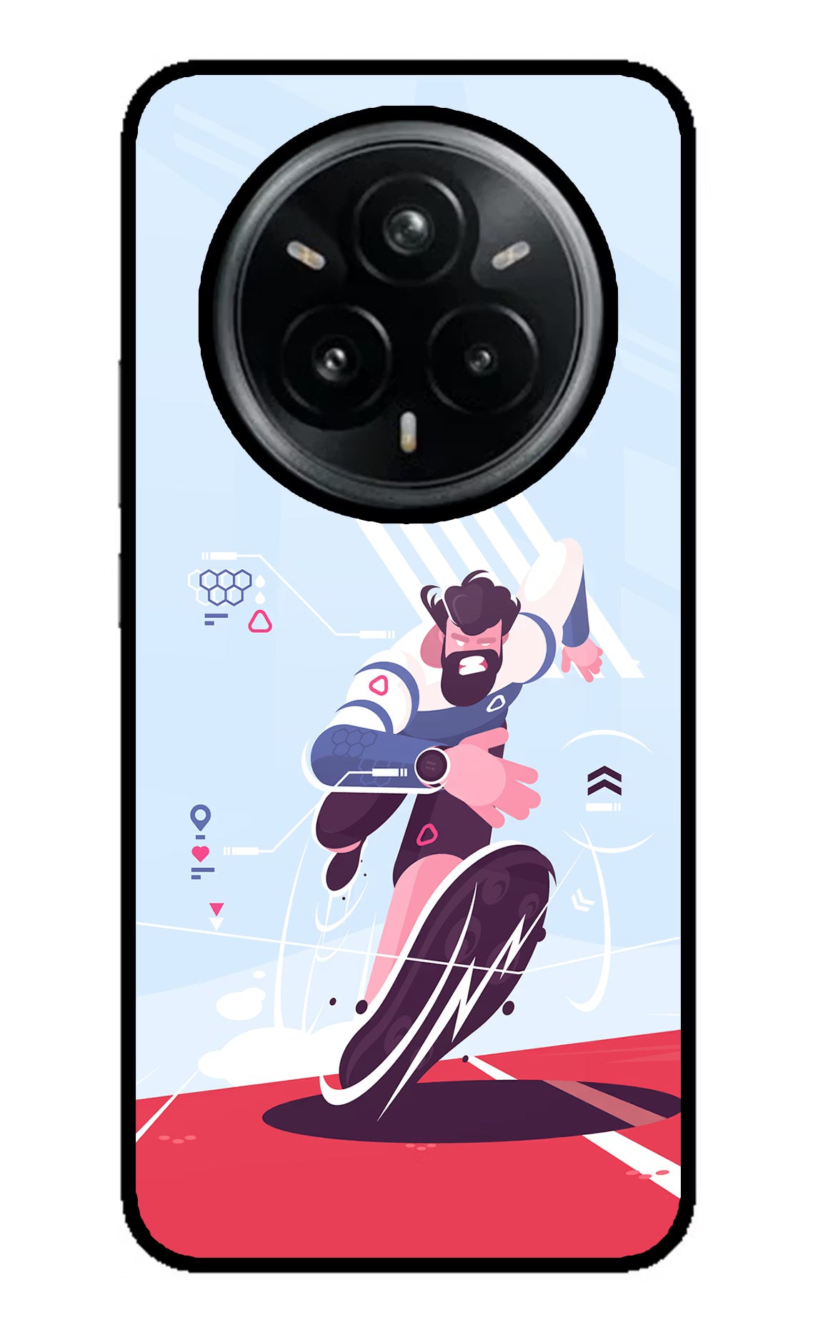 Run Pro Realme 14 Pro Plus 5G Glass Case Back Cover by Casekaro