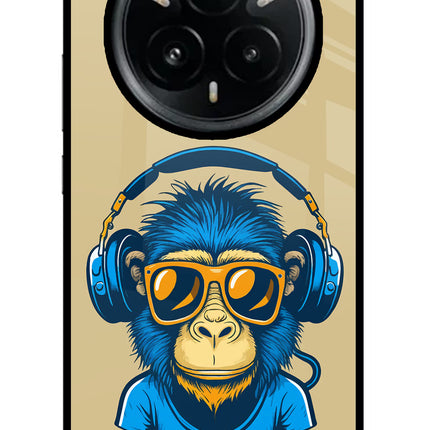 Monkey Headphone Realme 14 Pro Plus 5G Glass Case