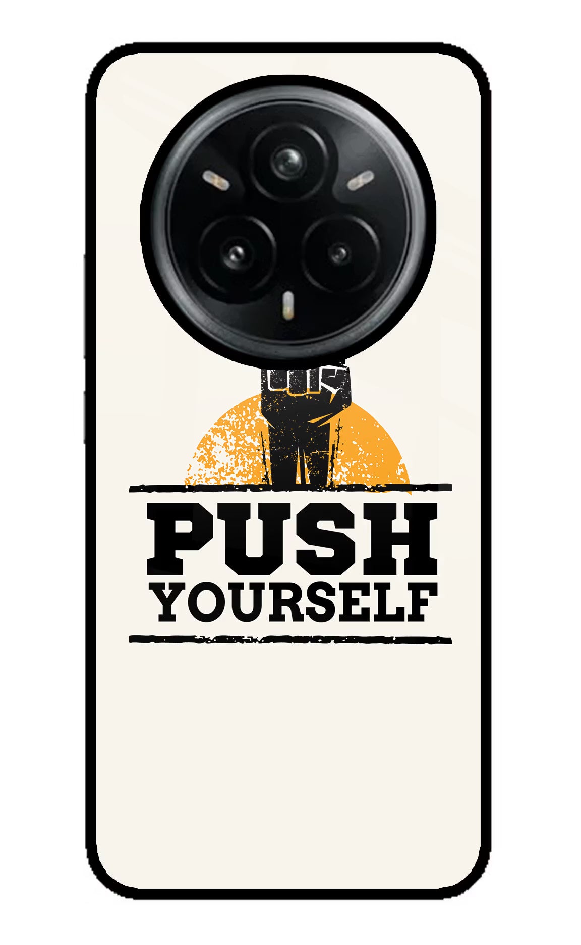 Push Yourself Realme 14 Pro Plus 5G Glass Case Back Cover by Casekaro