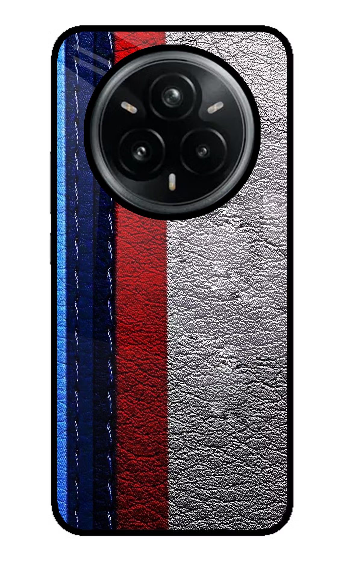 BMW Stripes Realme 14 Pro Plus 5G Glass Case Back Cover by Casekaro