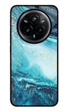 Blue Glitter Marble Realme 14 Pro Plus 5G Glass Case