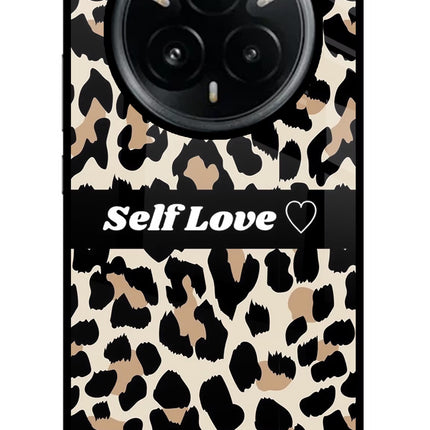 Leopard Print Self Love Realme 14 Pro Plus 5G Glass Case