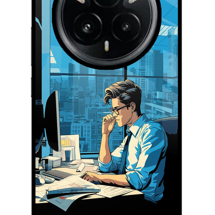 Focused Hustler (AI Generated) Realme 14 Pro Plus 5G Glass Case