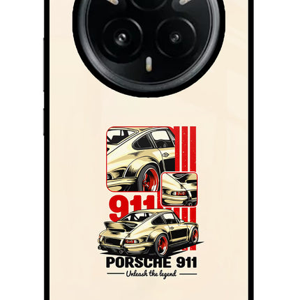 Classic Porsche 911 Realme 14 Pro Plus 5G Glass Case Back Cover by Casekaro