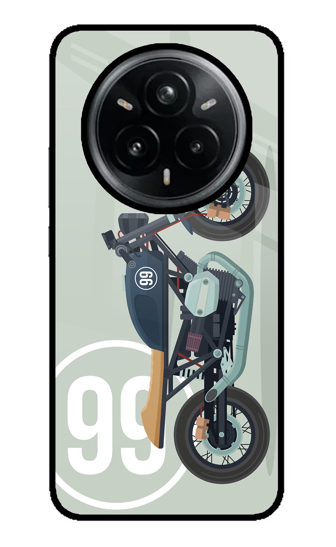 Classic Cafe Racer 99 Realme 14 Pro Plus 5G Glass Case Back Cover by Casekaro