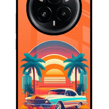 Palm Drive 80s Realme 14 Pro Plus 5G Glass Case