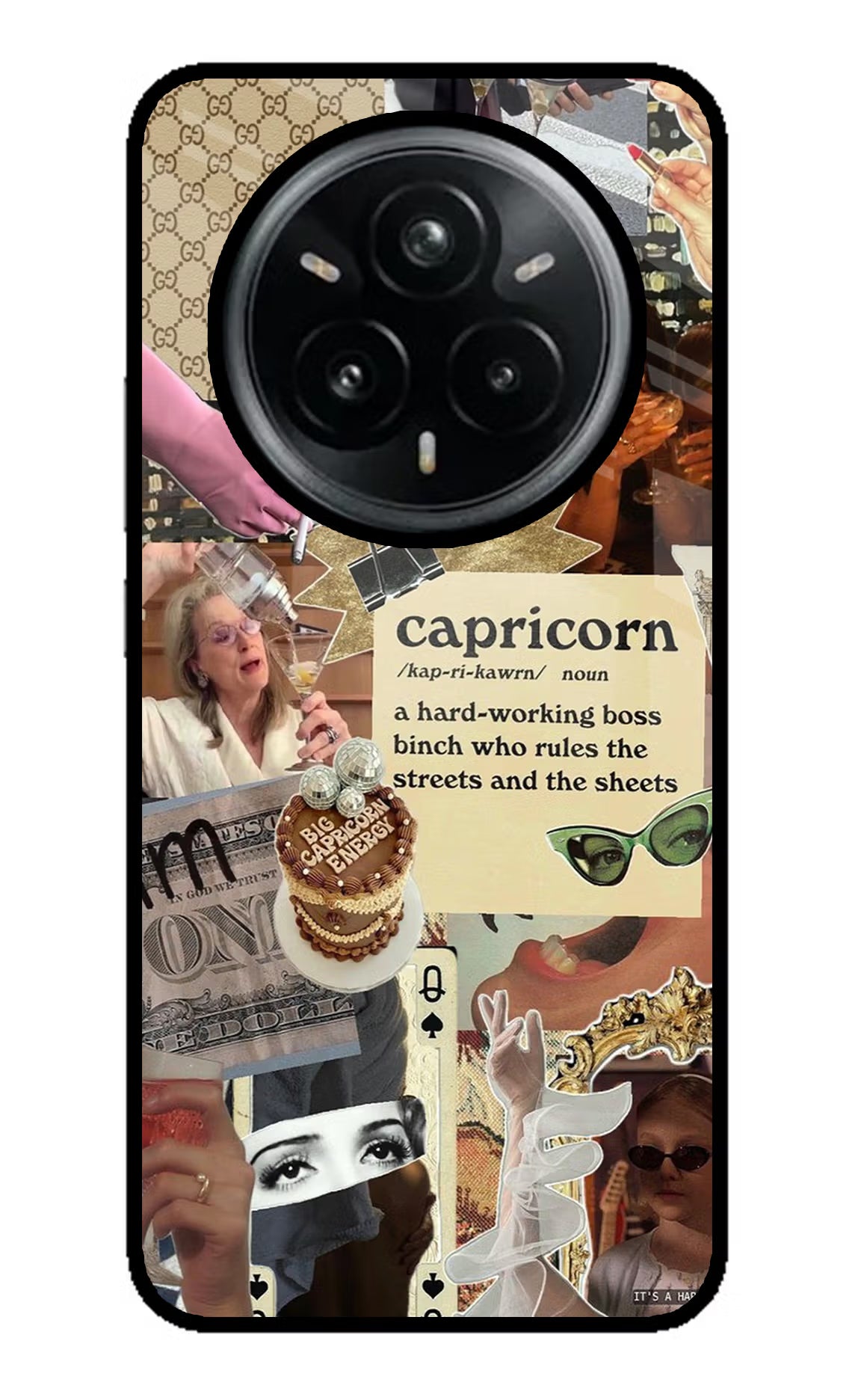 Capricorn Zodiac Realme 14 Pro Plus 5G Glass Case Back Cover by Casekaro