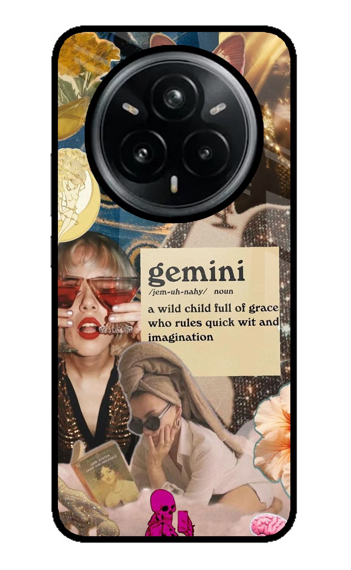 Gemini Zodiac Realme 14 Pro Plus 5G Glass Case Back Cover by Casekaro