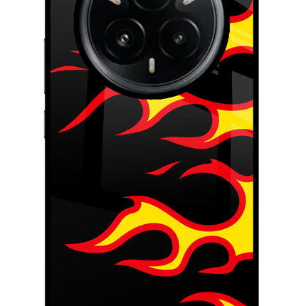 Side Sweep Flames Realme 14 Pro Plus 5G Glass Case