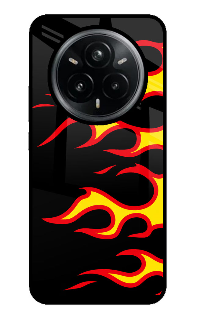 Side Sweep Flames Realme 14 Pro Plus 5G Glass Case