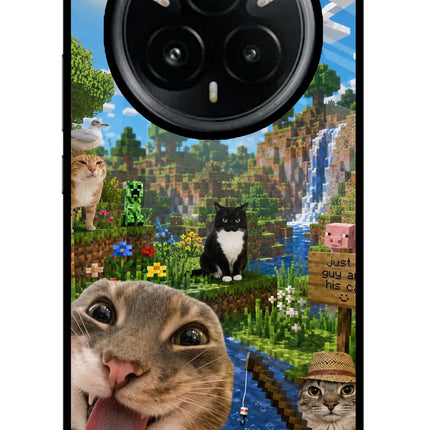 Minecraft Cat Chaos Realme 14 Pro Plus 5G Glass Case