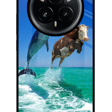 Dolphin vs Cow Realme 14 Pro Plus 5G Glass Case