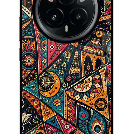 Folk Print Realme 14 Pro Plus 5G Glass Case