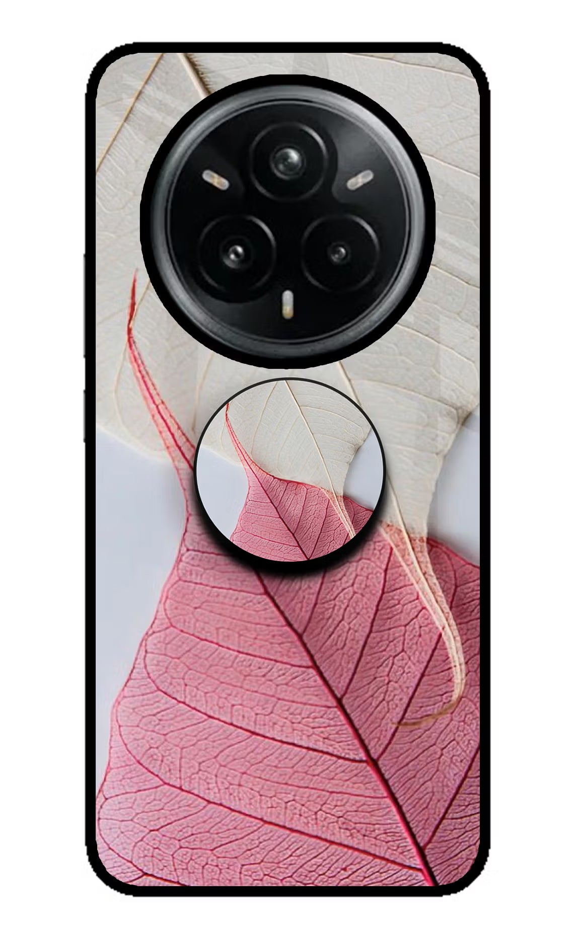 White Pink Leaf Realme 14 Pro Plus 5G Pop Case by Casekaro