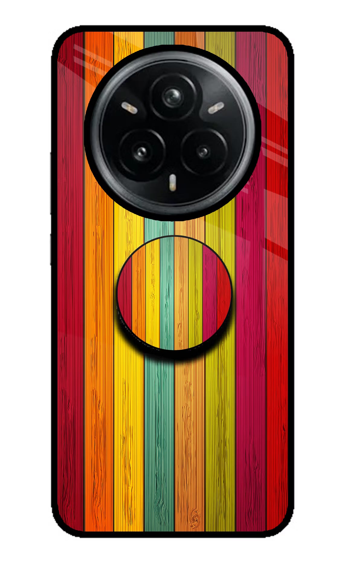Multicolor Wooden Realme 14 Pro Plus 5G Pop Case by Casekaro
