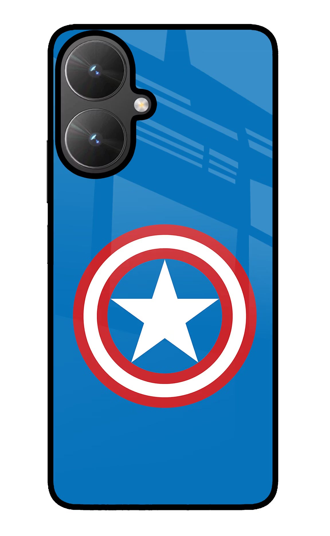 Captain America Logo Poco M6 5G Glass Case