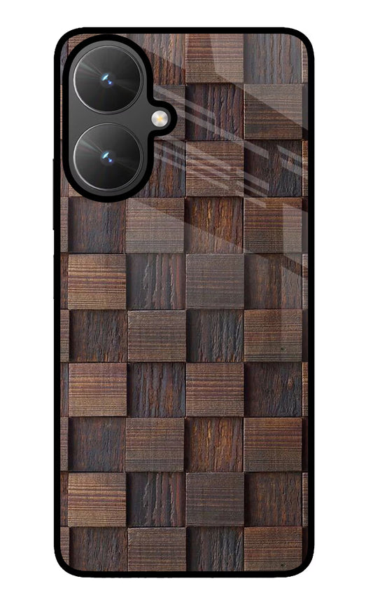 Wooden Cube Design Poco M6 5G Glass Case