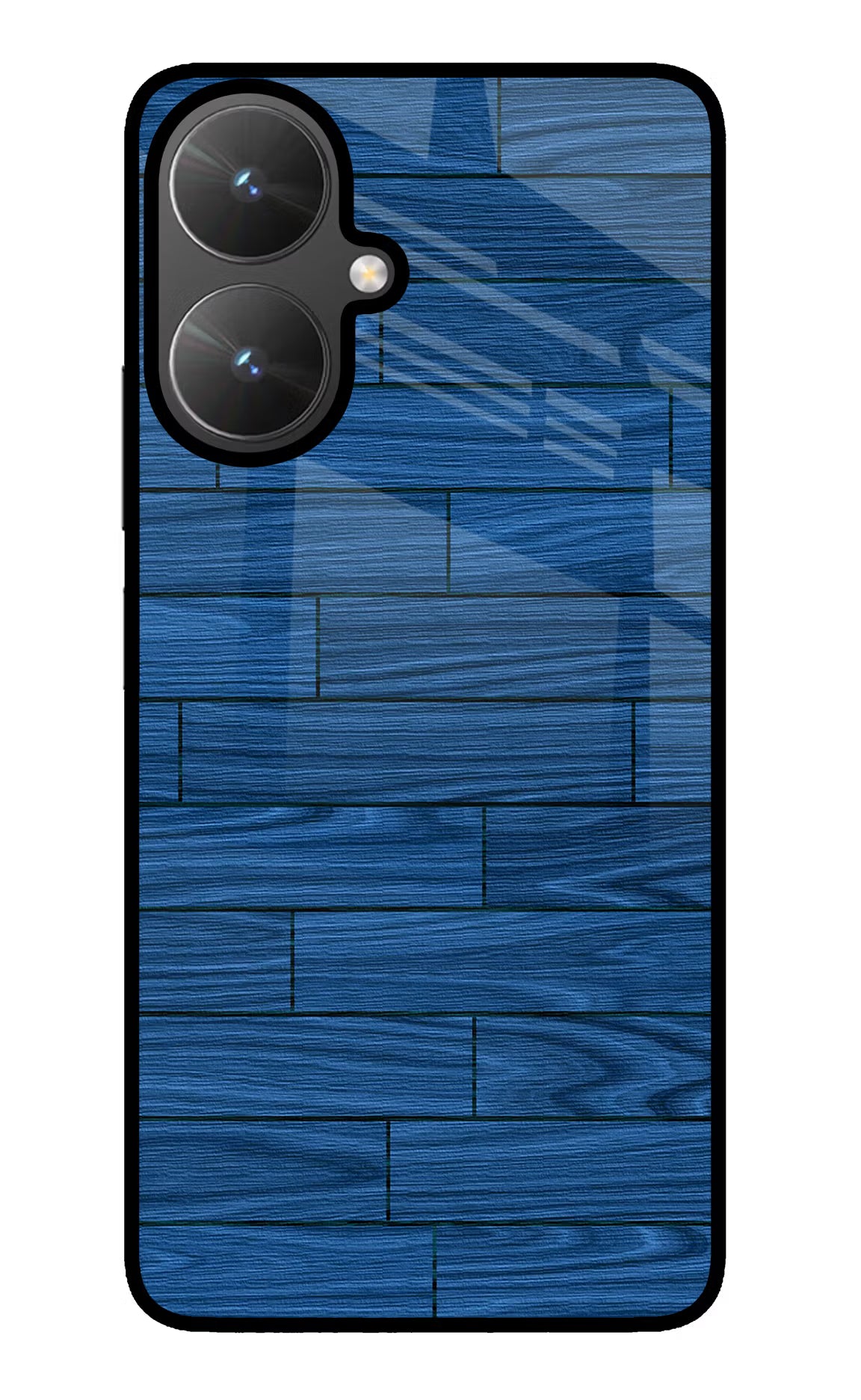 Wooden Texture Poco M6 5G Glass Case Back Cover by Casekaro
