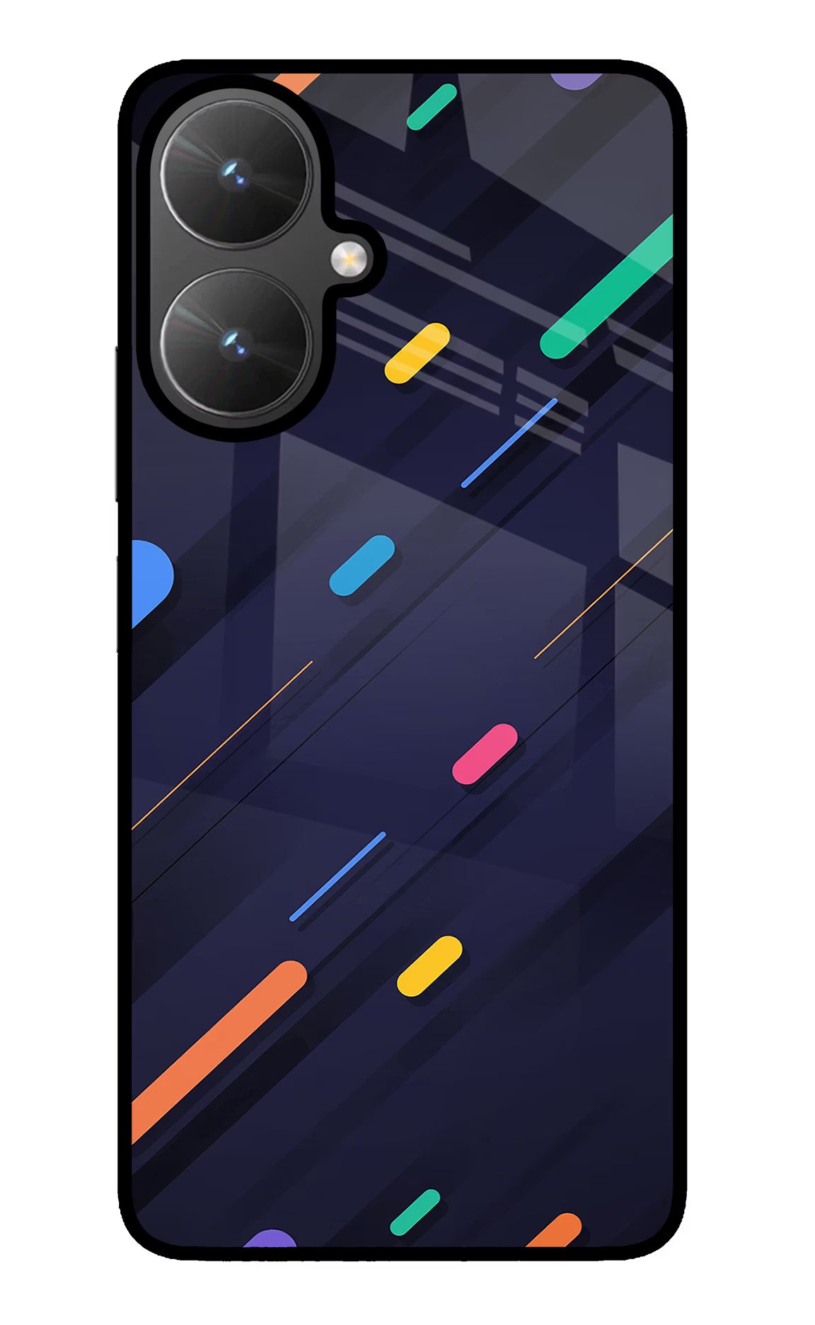 Abstract Design Poco M6 5G Glass Case Back Cover by Casekaro