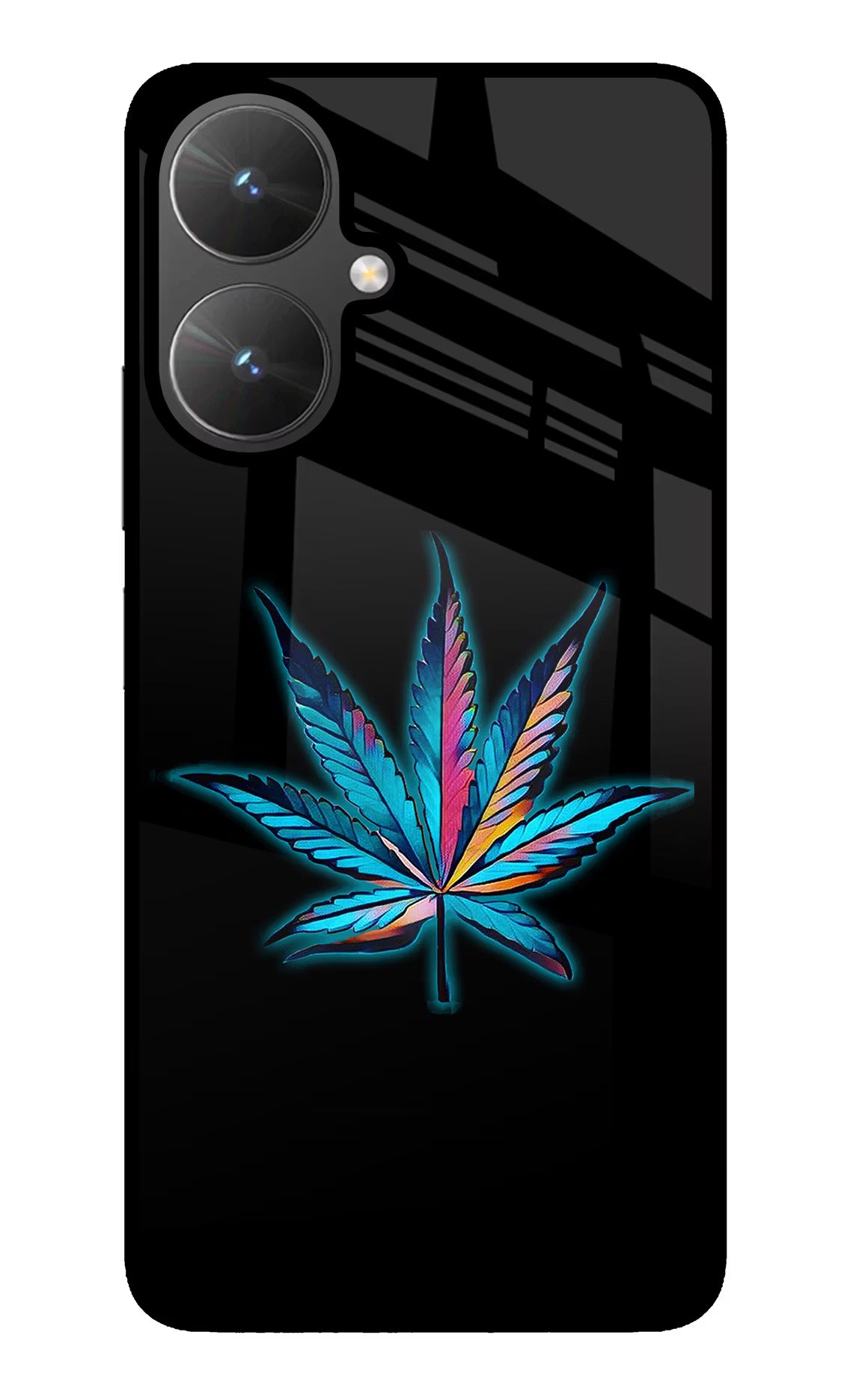 Weed Poco M6 5G Glass Case Back Cover by Casekaro
