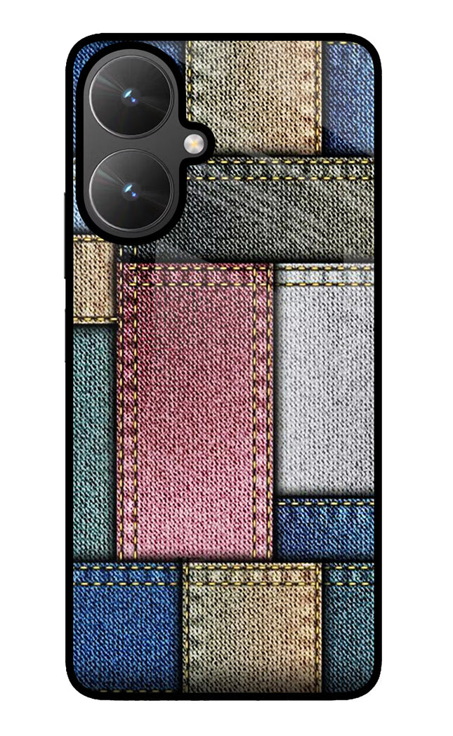 Multicolor Jeans Poco M6 5G Glass Case