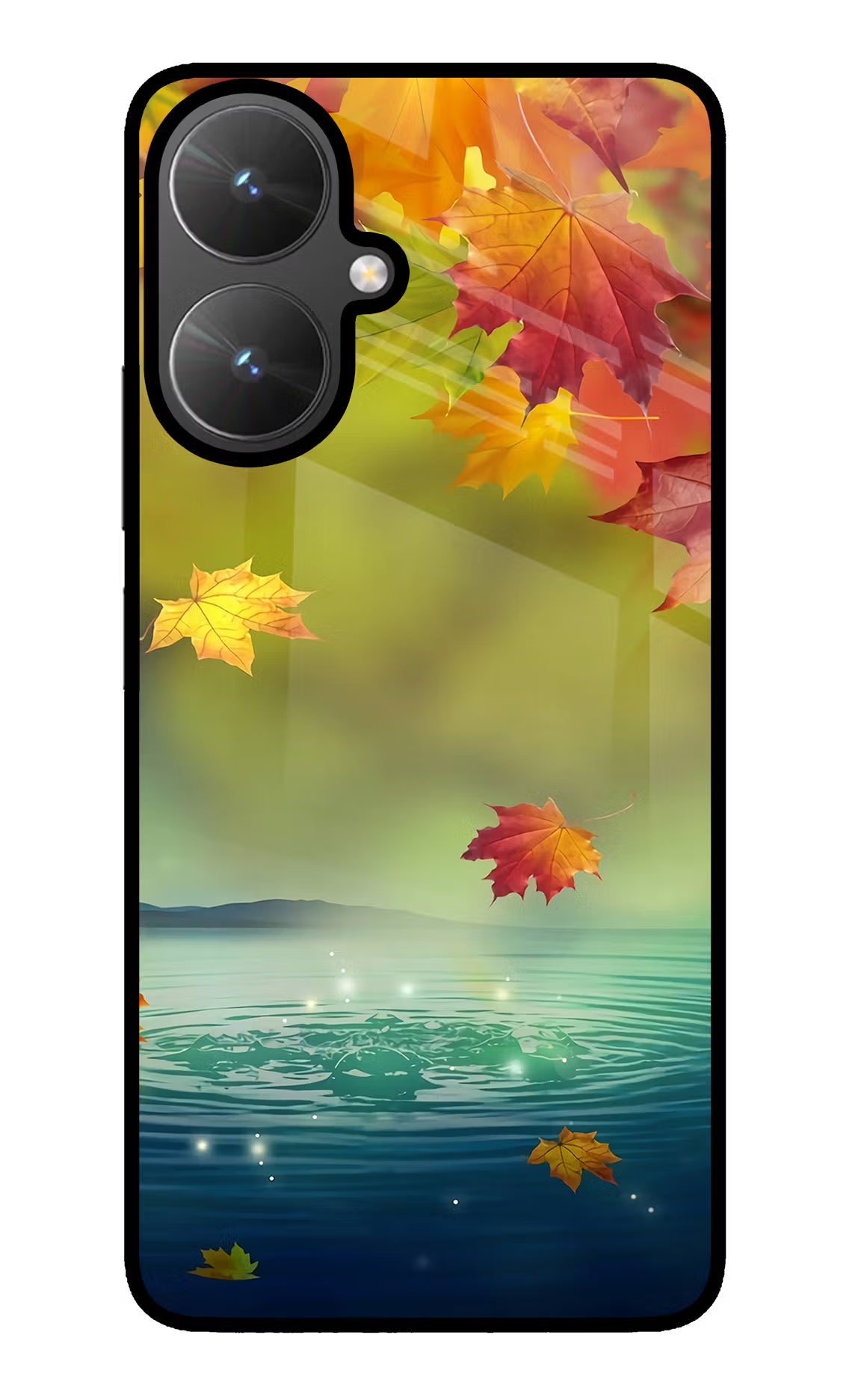 Flowers Poco M6 5G Glass Case