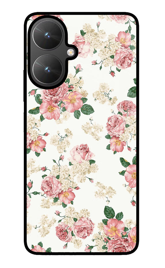 Flowers Poco M6 5G Glass Case