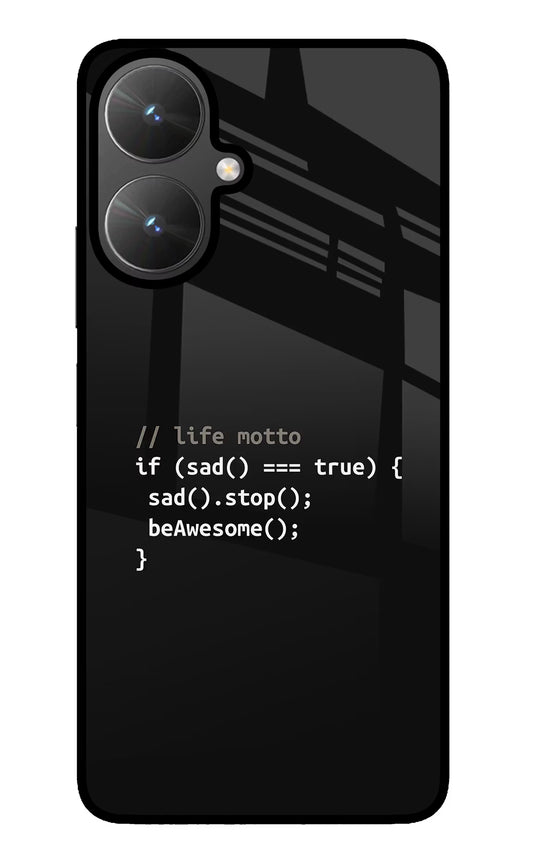 Life Motto Code Poco M6 5G Glass Case