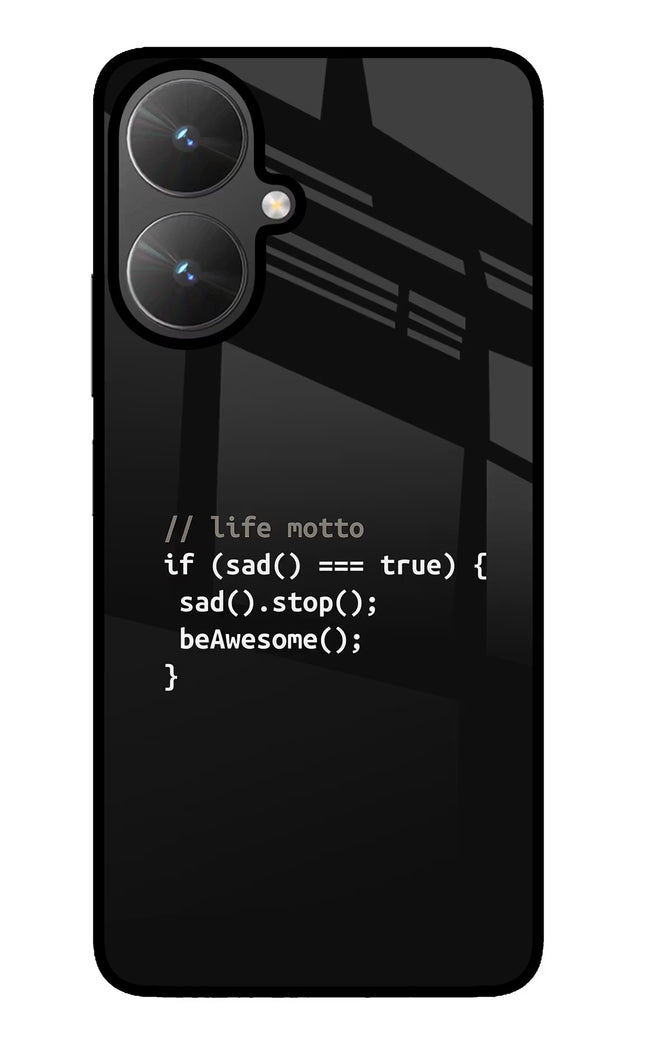 Life Motto Code Poco M6 5G Glass Case