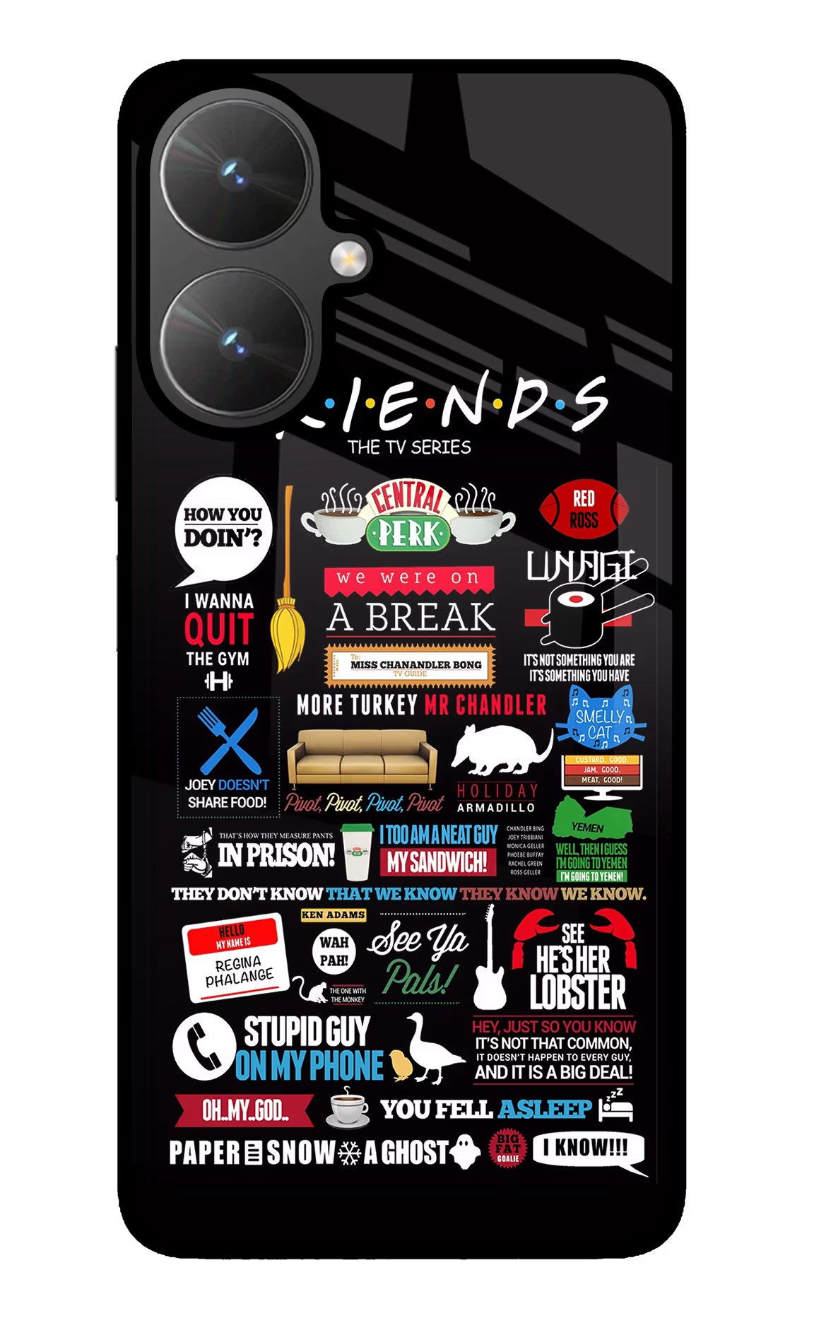 FRIENDS Poco M6 5G Glass Case Back Cover by Casekaro