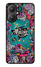 Music Graffiti Poco M6 5G Glass Case