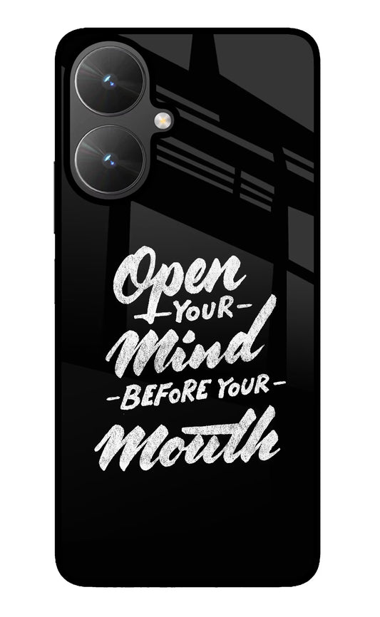 Open Your Mind Before Your Mouth Poco M6 5G Glass Case