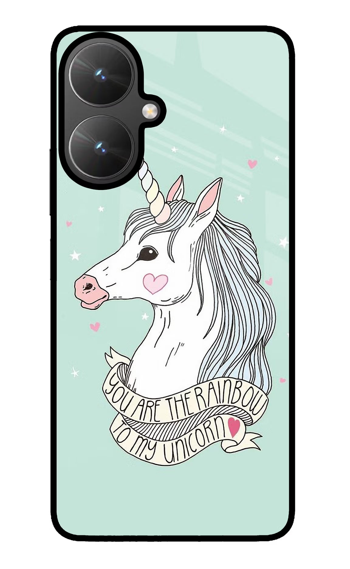 Unicorn Wallpaper Poco M6 5G Glass Case Back Cover by Casekaro
