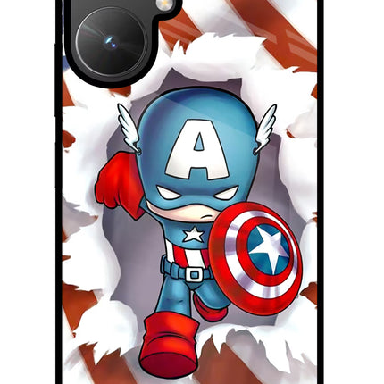 Captain America Poco M6 5G Glass Case