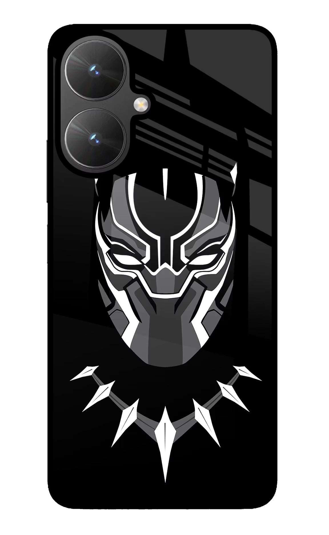 Black Panther Poco M6 5G Glass Case Back Cover by Casekaro