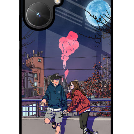 Chilling Couple Poco M6 5G Glass Case