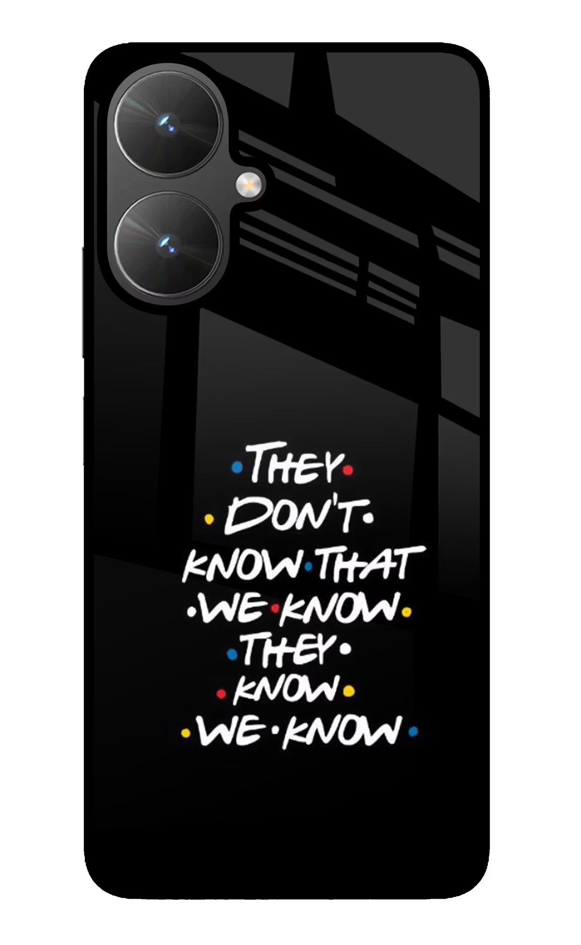 FRIENDS Dialogue Poco M6 5G Glass Case Back Cover by Casekaro