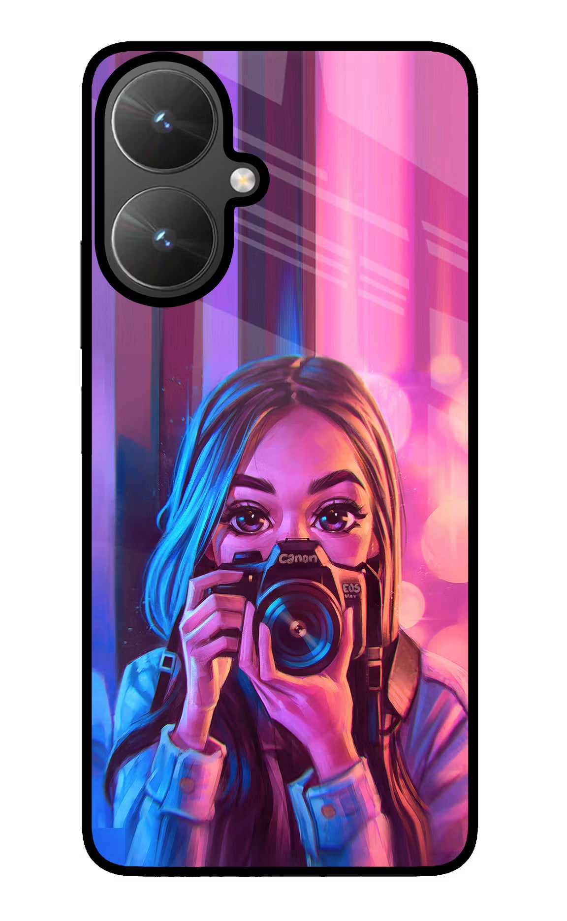 Girl Photographer Poco M6 5G Glass Case