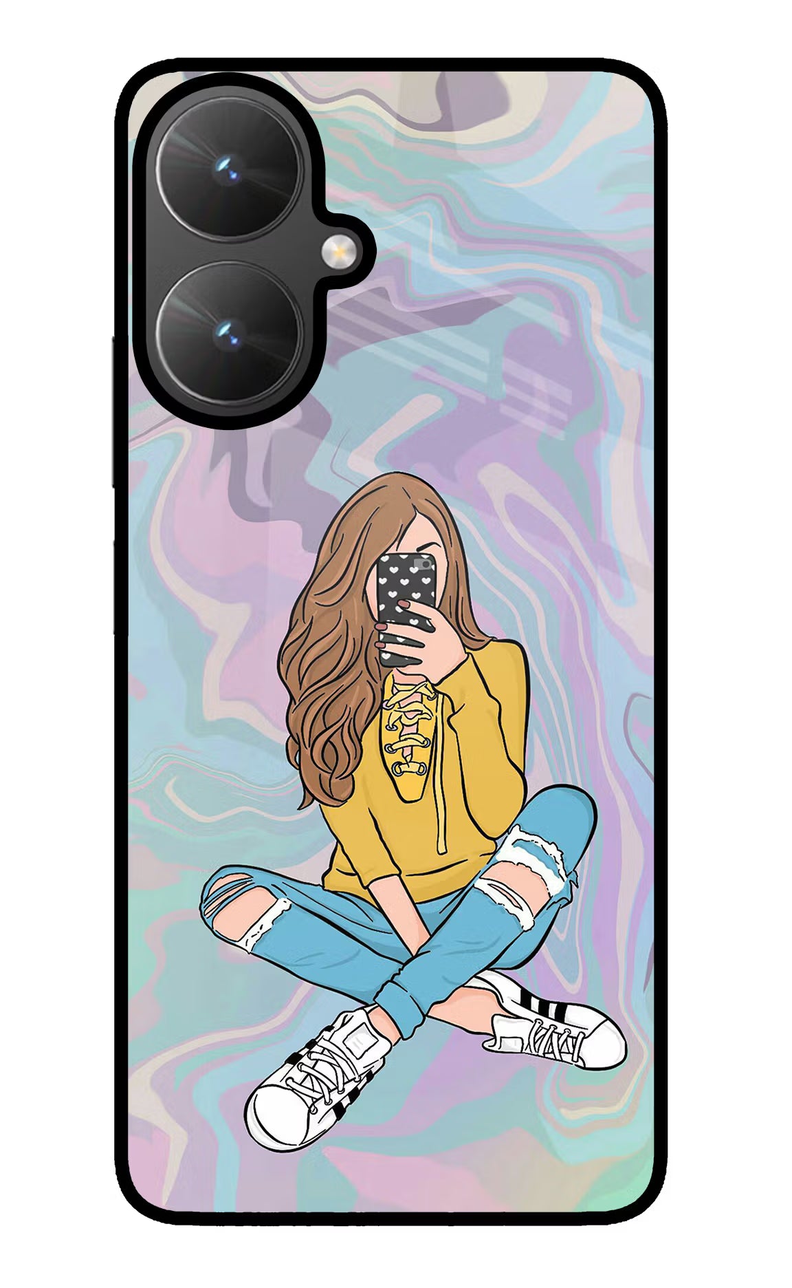 Selfie Girl Poco M6 5G Glass Case
